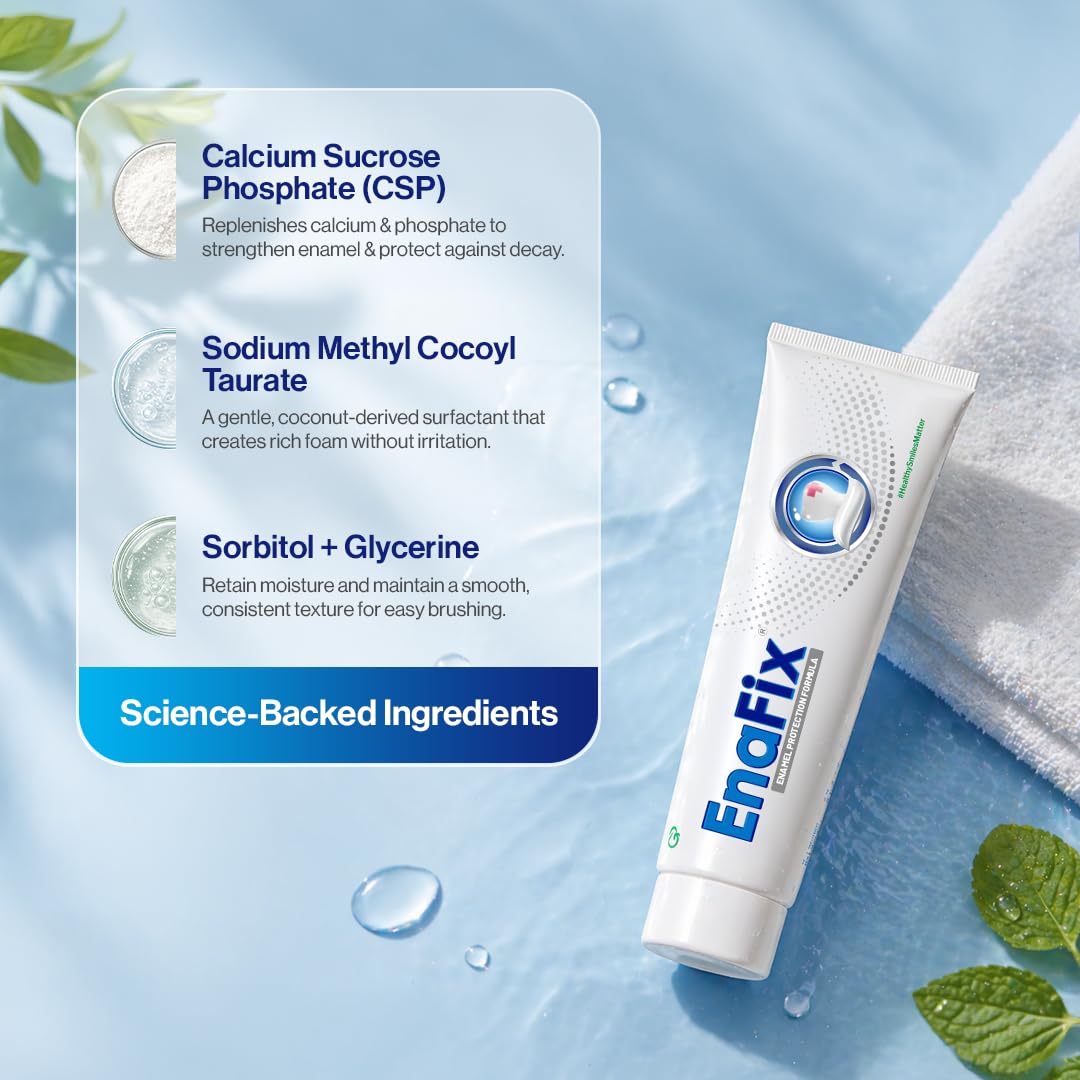 Enafix Anti-cavity Enamel Remineralization Toothpaste (70 g x 1) and Pediflor Green Apple Flavor (70g x 1) plus Pediflor Orange Flavor (70g x 1) Prevents Cavities Toothpaste for children (combo pack) 1