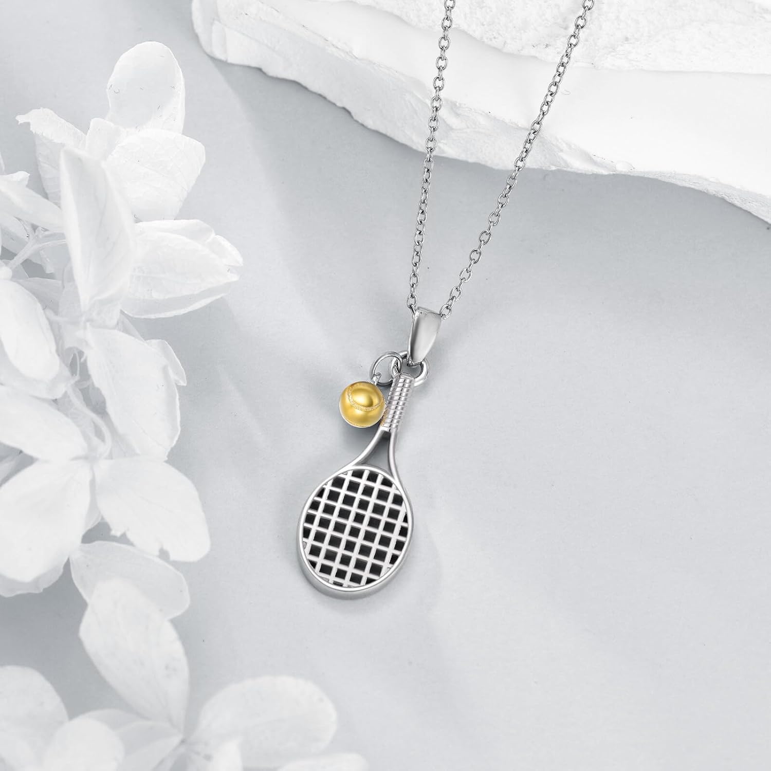 Tennis/Baseball Necklace Sterling Silver Sport Pendant Jewelry Gifts for Women Men - Image 5