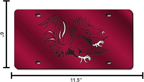 Miniatura 679 de Rico Industries Placa de matrícula de metal con incrustaciones láser de Florida Gators de la NCAA plateado,Alternativo,Negro -,Negro/Plata,Azul,azul