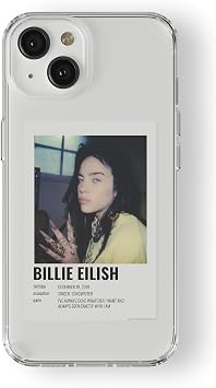 Multitronic iPhone 15 Uyumlu Billie Eilish Minimalist Poster Tasar m Bask l   effaf K l f