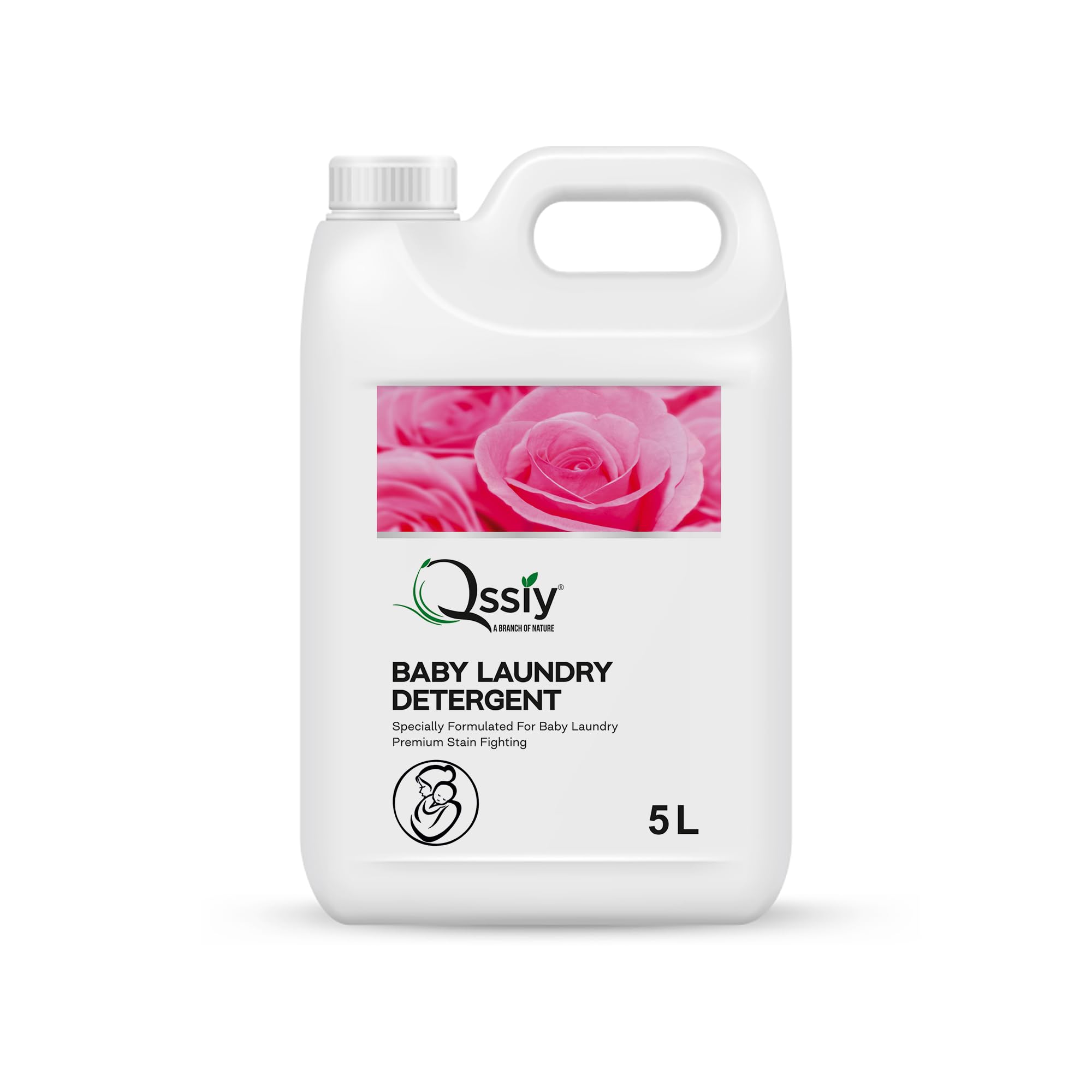 Qssiy Baby laundry liquid detergent 5 liter, washing liquid for Baby Clothes | Allergen Free | Gentle with Bio-Enzymes (Cool Rose)