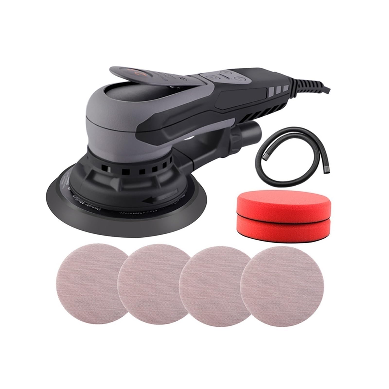 350W 2.5mm/5.0mm Losowa Szlifierka Oscylacyjna Elektryczna Cyfrowy Wyświetlacz Regulator Prędkości Szlifowanie Polerka Z Papierem Ściernym DziałA PłYnnie(5.0mm Random Orbital)