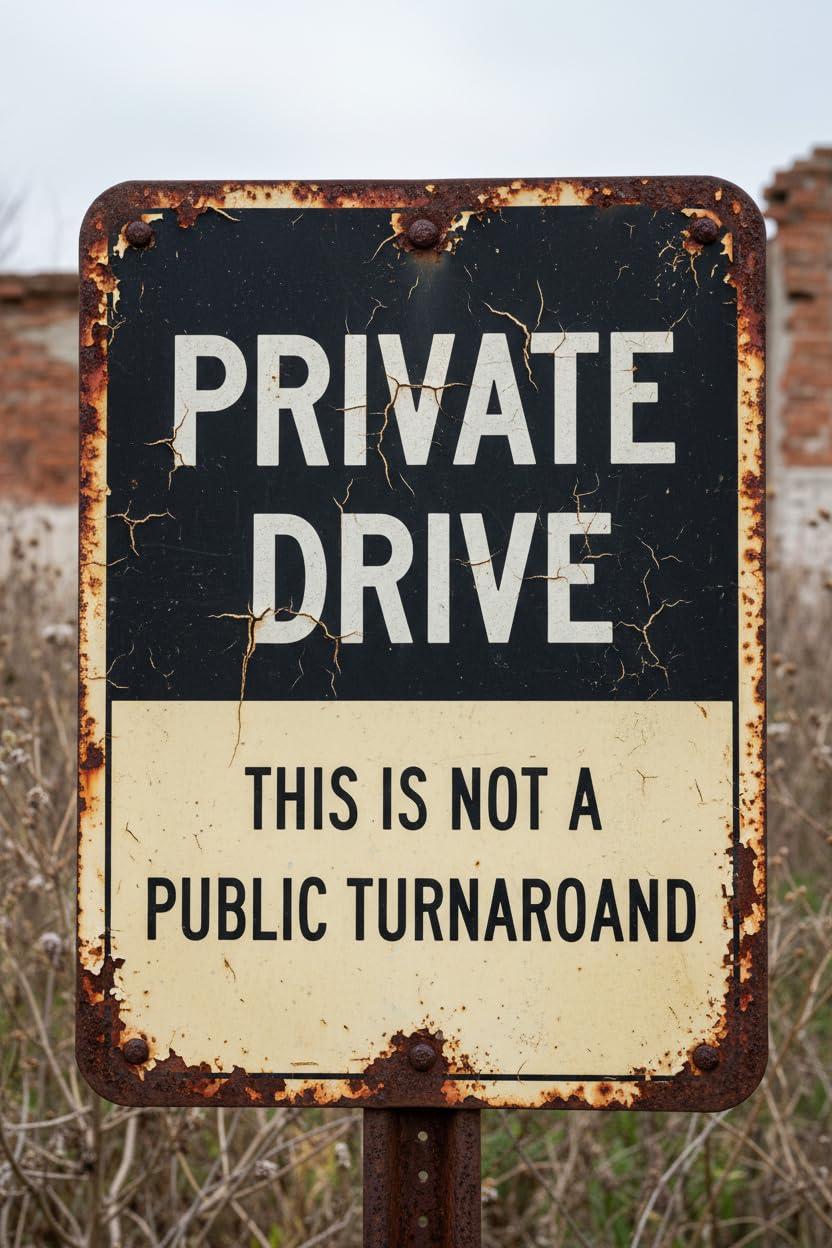 Wall Decor Private Drive This Is Not A Public Turnaround Caution Alert Warning Notice Aluminum Metal Tin 8x12Inch Sign Plate Vintage Signs Plates Printed