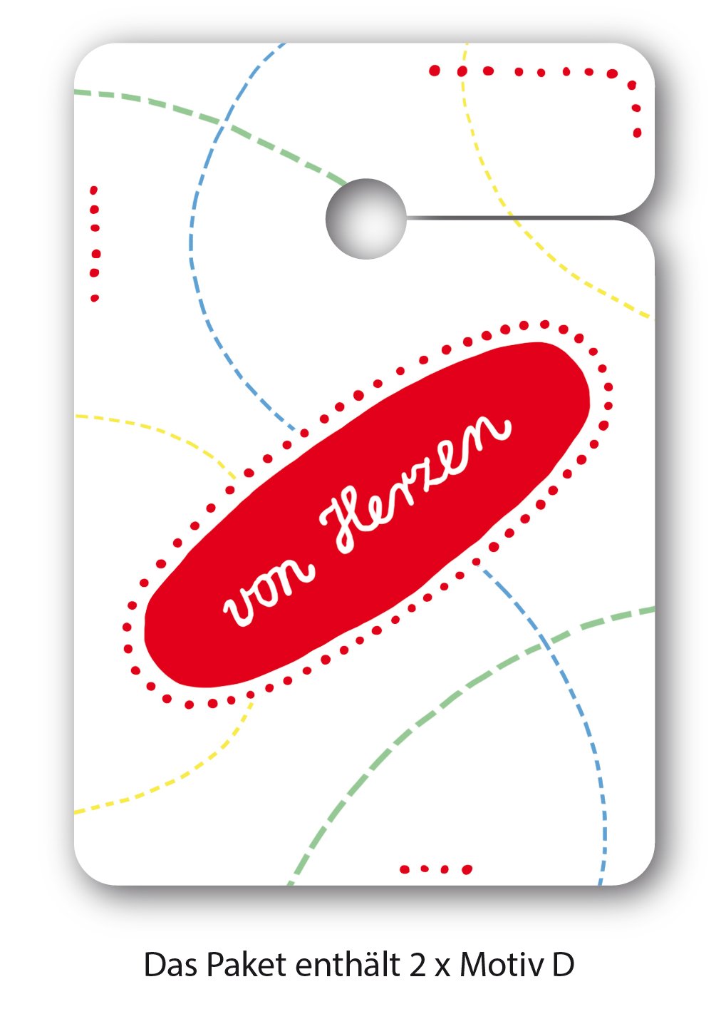 Herzliche Geschenk Anhänger, Papieranhänger, Hangtag-Set (80Stk) für Freunde und Familie z.B. zum Geburtstag: für Dich | von Herzen | in Liebe oder als Überraschung • um Geschenke schöner zu schenken