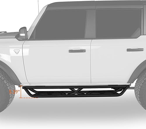 Miniatura 3 de u-Box Bronco - Barra de estribo lateral para estribo, rieles deslizantes compatibles con Ford Bronco 2021 2022 2023 2024 4 puertas de acero