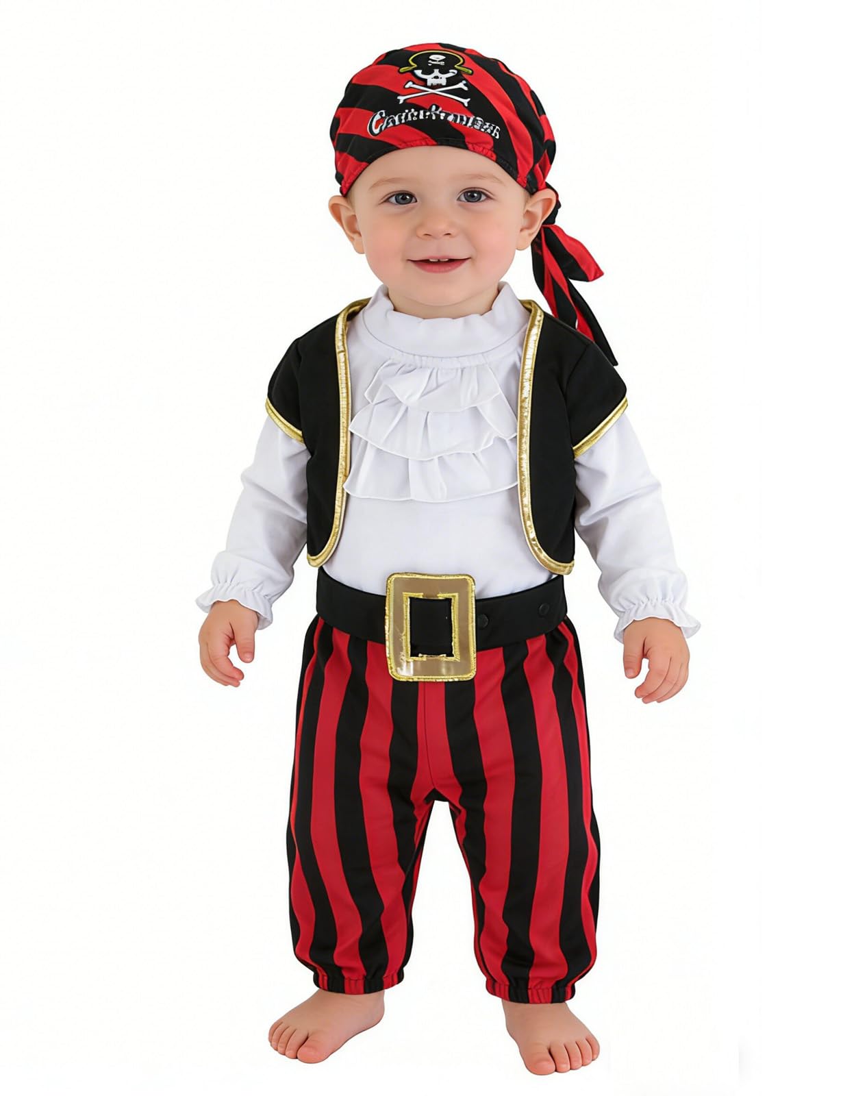 Barboteuse Pirate Bébé Garçons Nourrisson Tenue Halloween 0-24 Mois