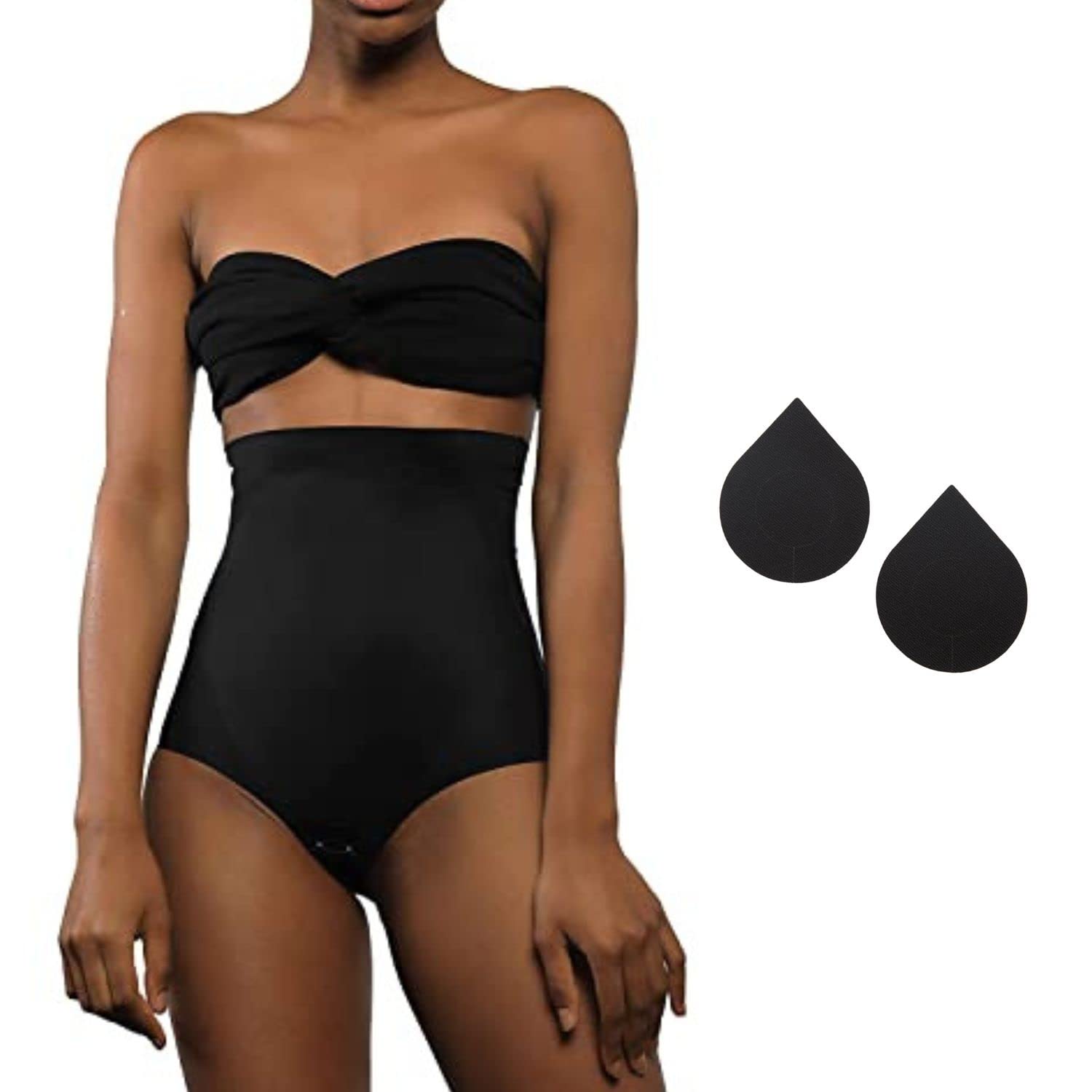 Combo Super Edge Shapewear & Nipple Pasties (Pack of 1 Shapewear & 10 Pairs Nipple Pasties) For Effective Tummy Control & Stick-On Pasties for Complete Coverage-image-30