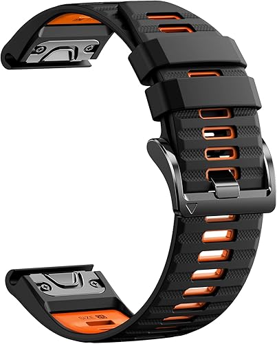 Miniatura 24 de Correas de reloj Quickfit de 22 mm para Garmin Fenix 8 47 mm/7/6/5, bandas deportivas de silicona compatibles con Garmin Fenix 8 Pro 47 mm/7 Pro/6
