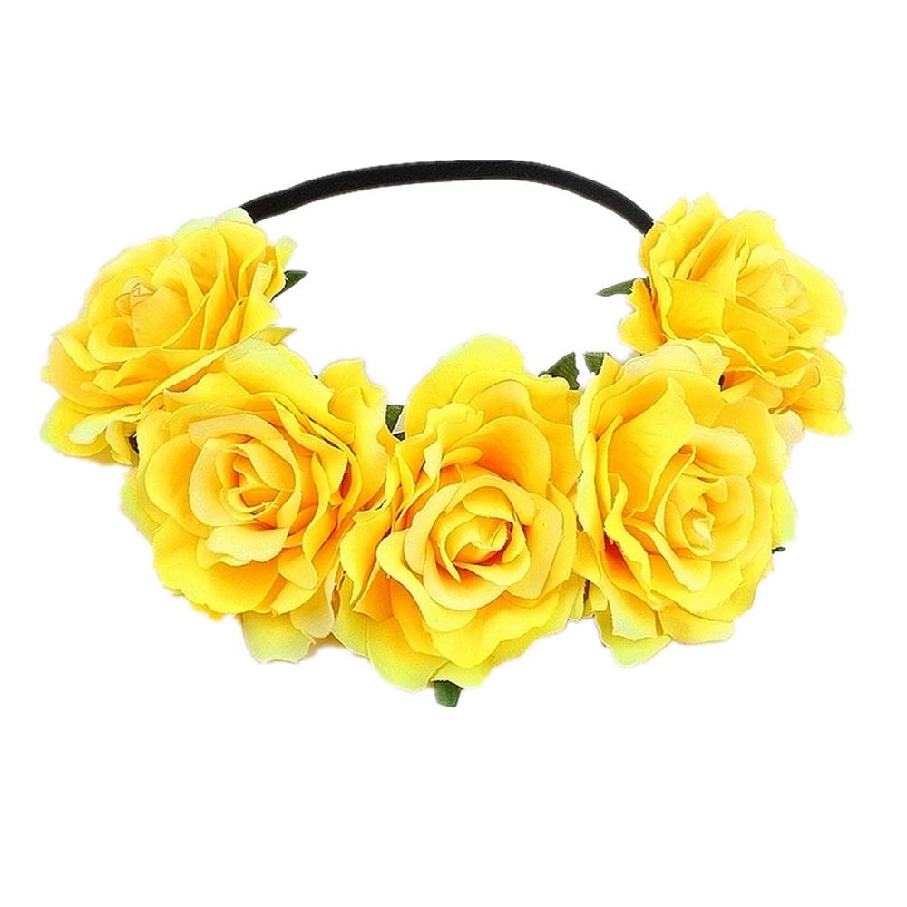 2PCS Flower Crown Headband, Handmade Flowers Crown Floral Garland