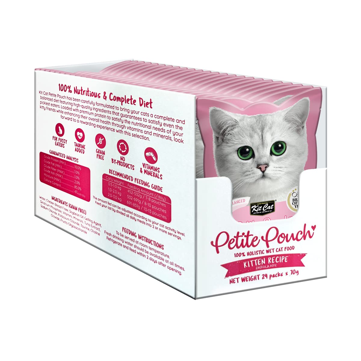 See full amazon price history chart for Kit Cat Petite Pouch Complete & Balanced Wet Cat Food - Kitten Chicken in Aspic 70g Pack of 24 Kit Cat Petite Pouch Complete & Balanced Wet Cat Food - Kitten Chicken in Aspic 70g Pack of 24 (B0C3HW5R5P) Amazon Price History, Amazon Price Tracker