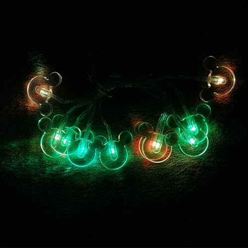 Miniatura 10 de Lámpara romántica decorativa de 5.4 ft 10 LEDs de dibujos animados de animales de ratón, luz romántica para el hogar, interior, dormitorio, fiesta,