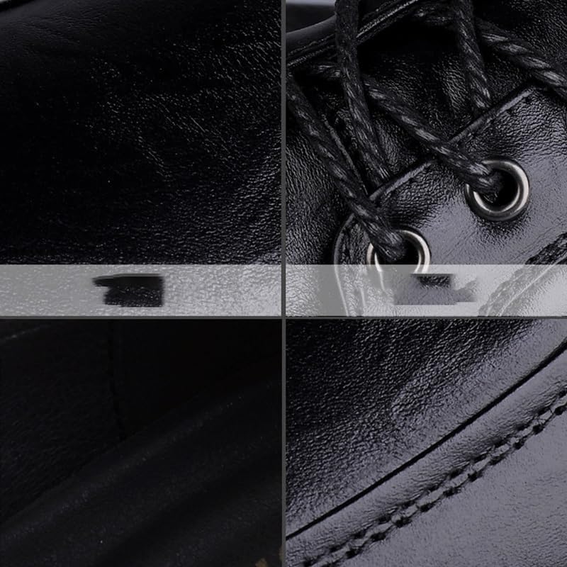 Men's Business Dress Lace-up Shoes Casual Soft-Soled Breathable Oxford for Shopping Driving Work Men Low-top Thick-Soled