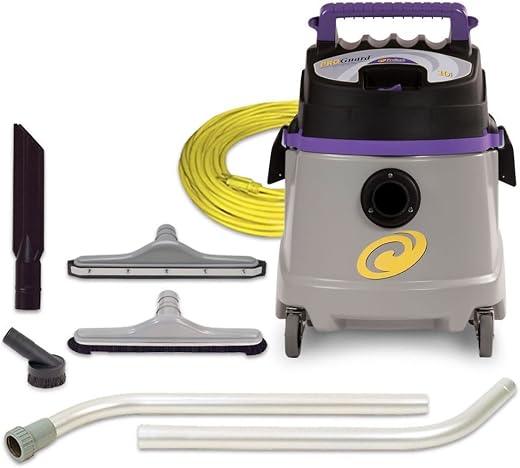 ProTeam Wet-Dry Vacuums ProGuard 10-Gallon Commercial Wet Dry Vacuum Cleaner with 10-Foot Hose, 2-Piece Wand, Crevice and ...