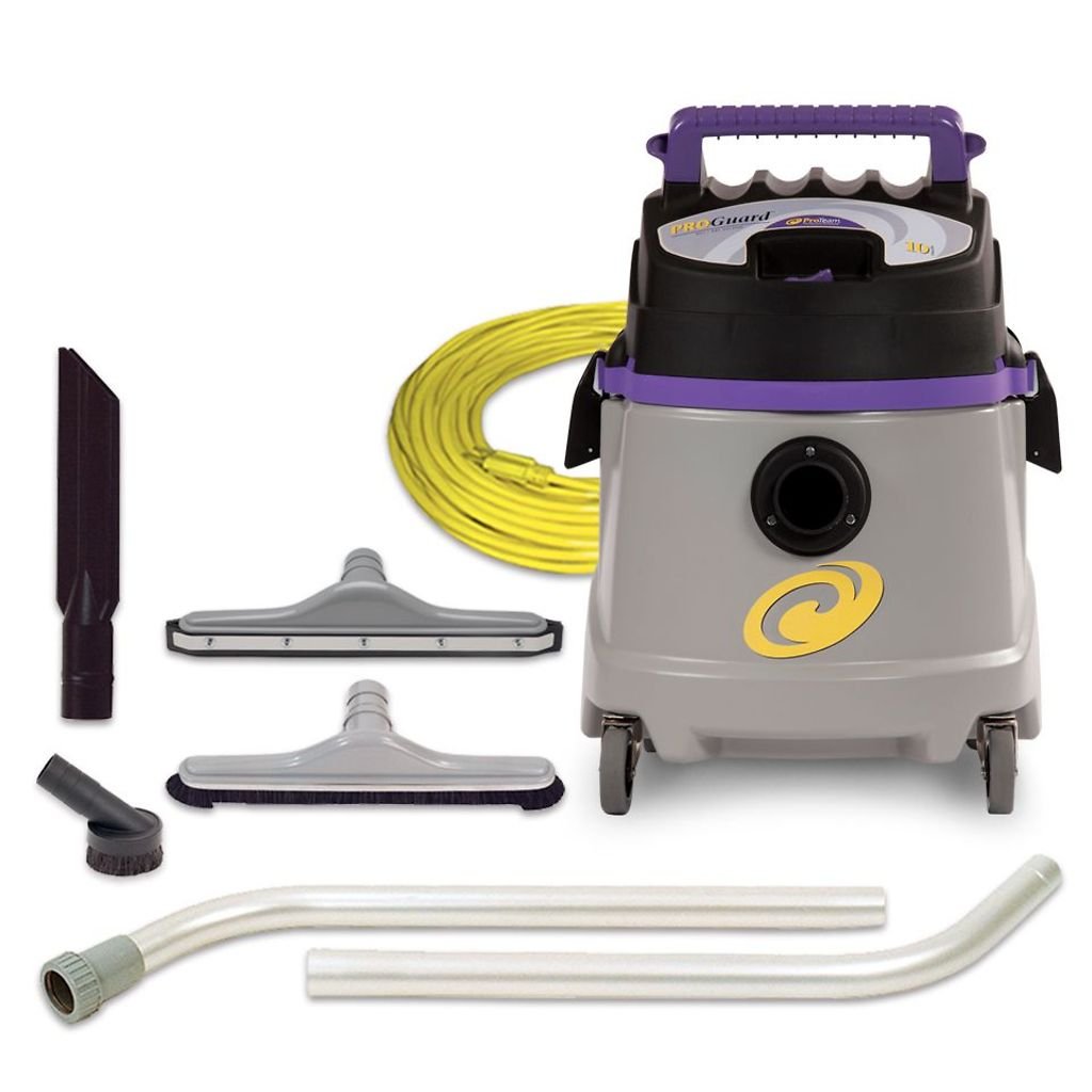 ProTeam Wet-Dry Vacuums ProGuard 10-Gallon Commercial Wet Dry Vacuum Cleaner with 10-Foot Hose, 2-Piece Wand, Crevice and ... - Review, Price and Buying Guide