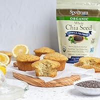 Vista 4 de Spectrum Essentials Semilla de chía orgánica, omega-3 y fibra, 12 onzas