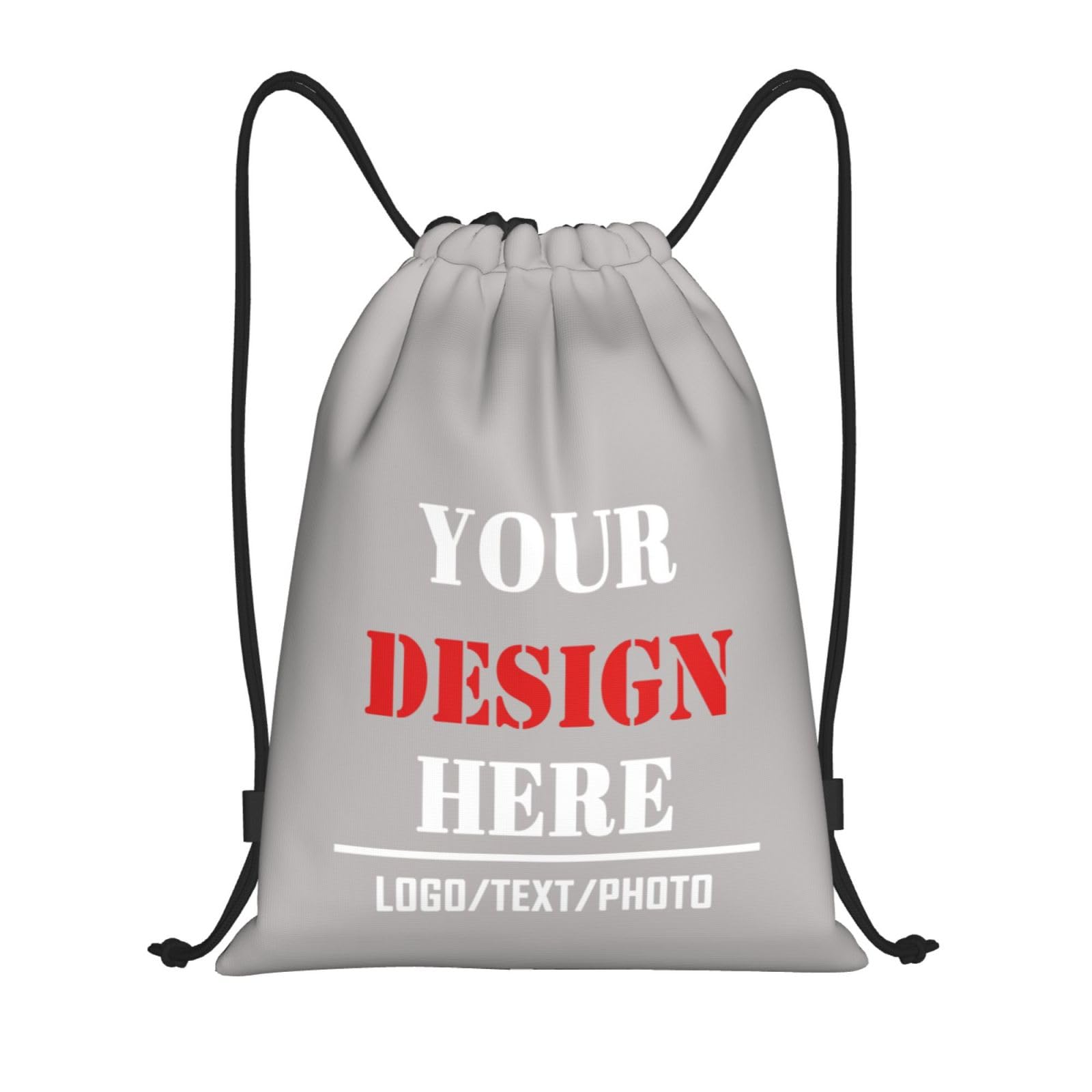 Tingwei Personalised Backpack in Bulk, custom Drawstring Bag for Men and Women, Waterproof Sports Bag with add Photo/Logo/Text, Swimming Bag for Children and Adults