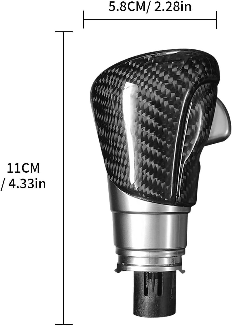 Compatible with Carbon Fiber Gear Shift Knob Head Cover Automotive Shift Lever Modified Decoration for Honda Accord 2018-2023 (Black)