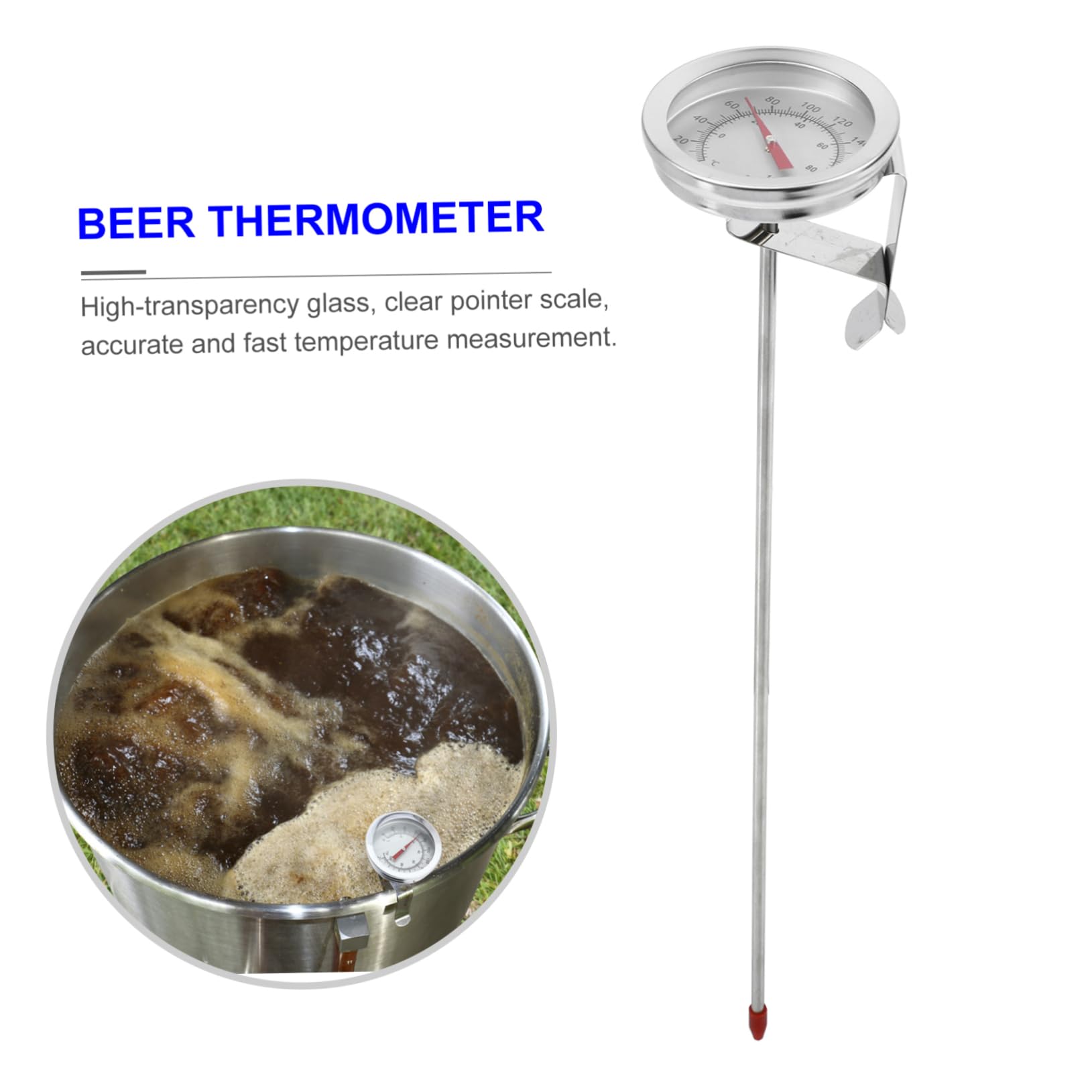 Termómetro De Acero Inoxidable Para Alimentos Termómetro Para Freír Con Lectura Instantánea Para Cocinar y Asar