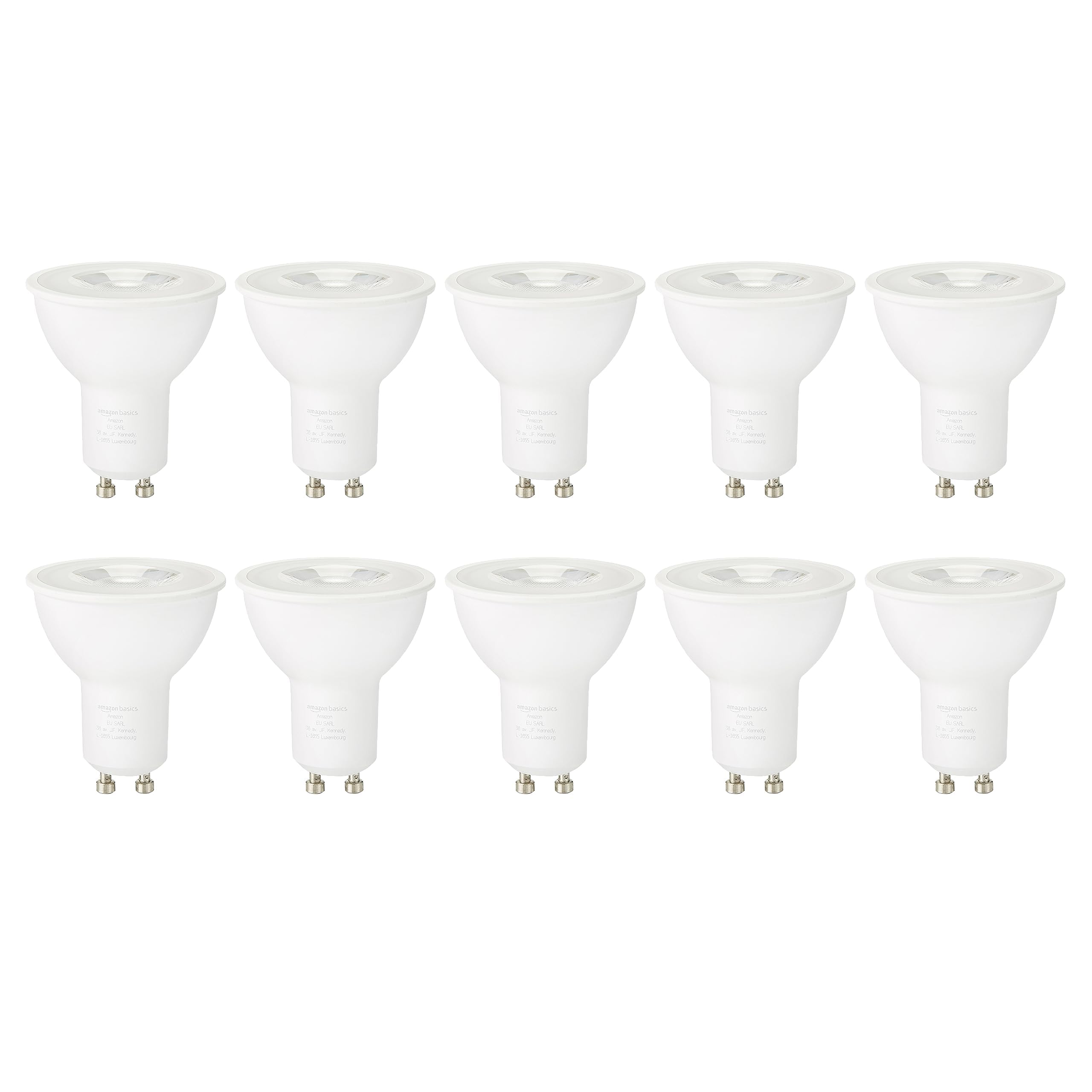 Amazon Basics Amazon Basics LED GU10 Spotlight Bulb, 3W (equivalent to 35W) Warm White, Non-Dimmable (10-Pack)