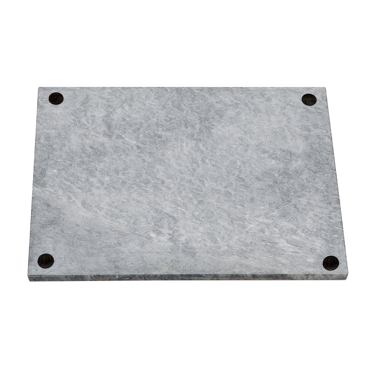BrandNewCake® Tabla de Mármol 30x40cm - Piedra Natural de Mármol - Ideal para Servir y Templar Chocolate - Negro/Gris