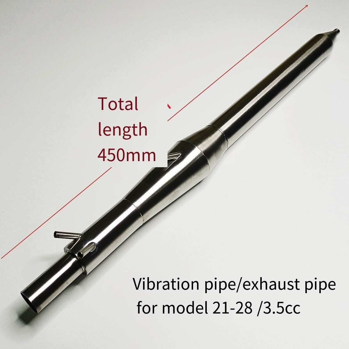 Stainless Steel Resonator Pipe for 3.5cc Gas RC Boats, Lightweight Exhaust Upgrade for Racing Models