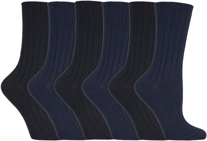 Jennifer Anderton - 6 pairs of ladies modal cotton soft ribbed short boot socks for summer 4-8 UK