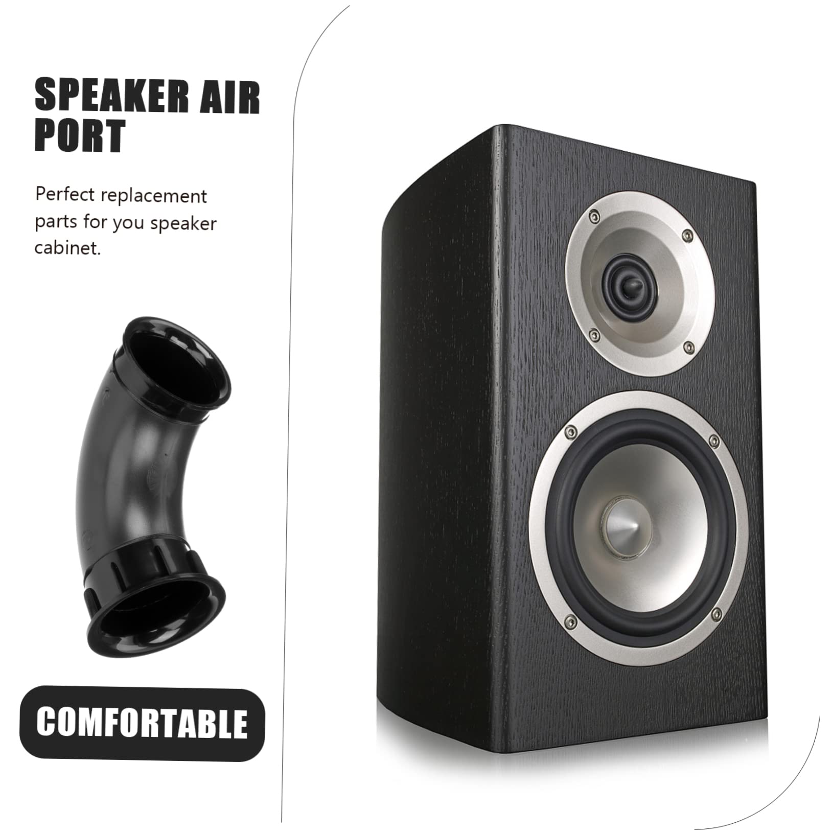 BELLIFFY 2pcs Speaker Port Tubes Bass Outlet for Car and Home Design for Improved Sound Quality Easy Installation