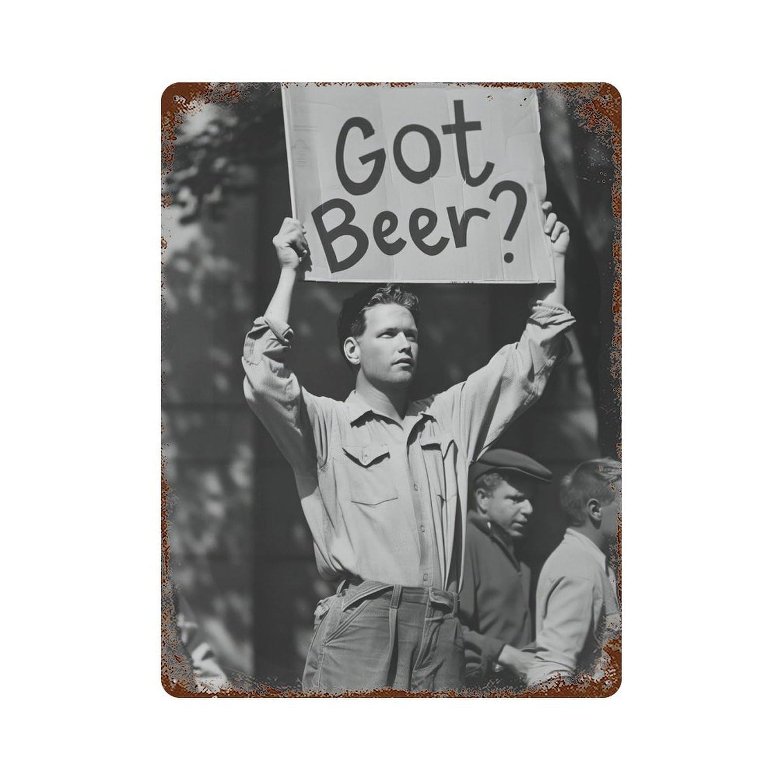 xiaoxiaoshen Beer Protest Wall Art Wall Decor Art Metal Tin Poster Modern Home Decor Art Home Bar Shop Decorations Vintage Sign 40x30cm