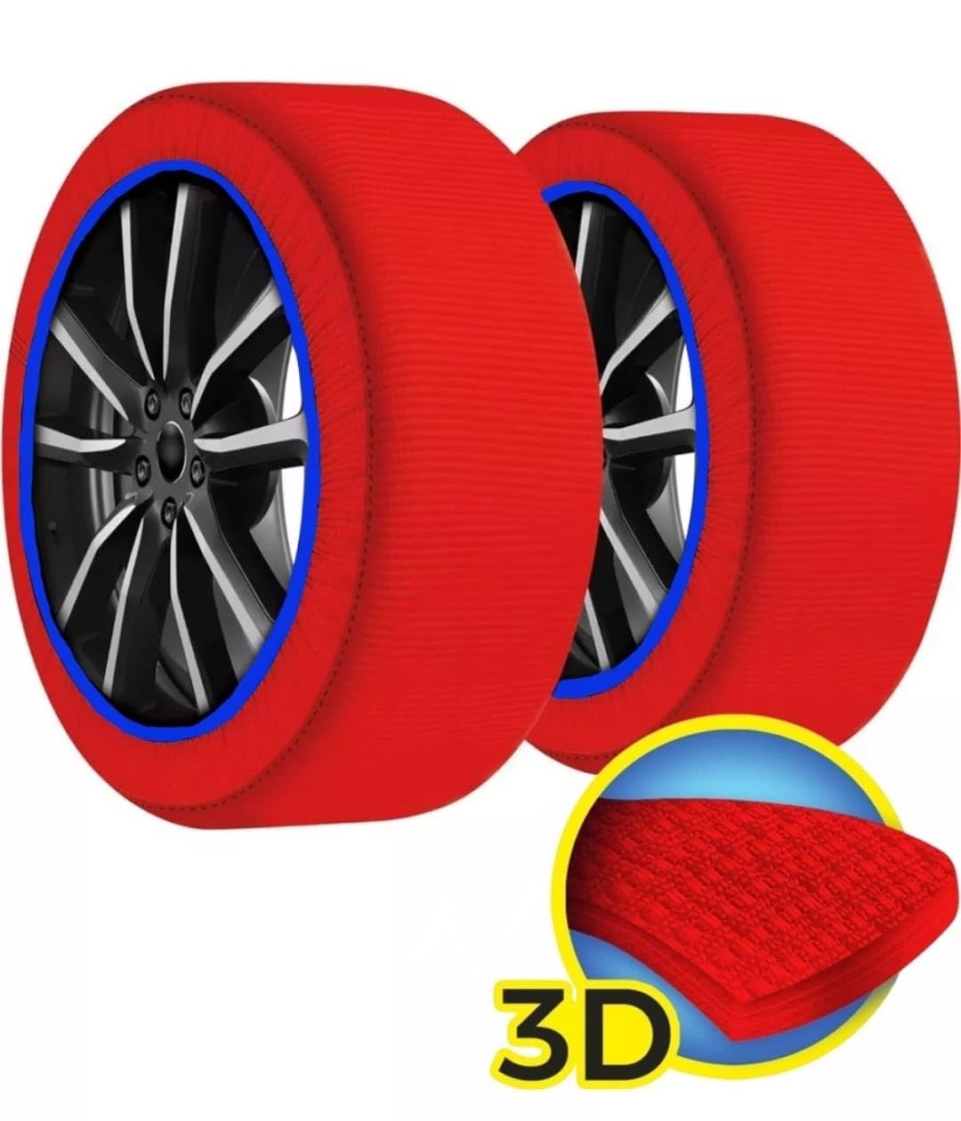 GripX3D Calze da Neve Omologate Italia EN 16662-1 Taglia L Tessuto 3D