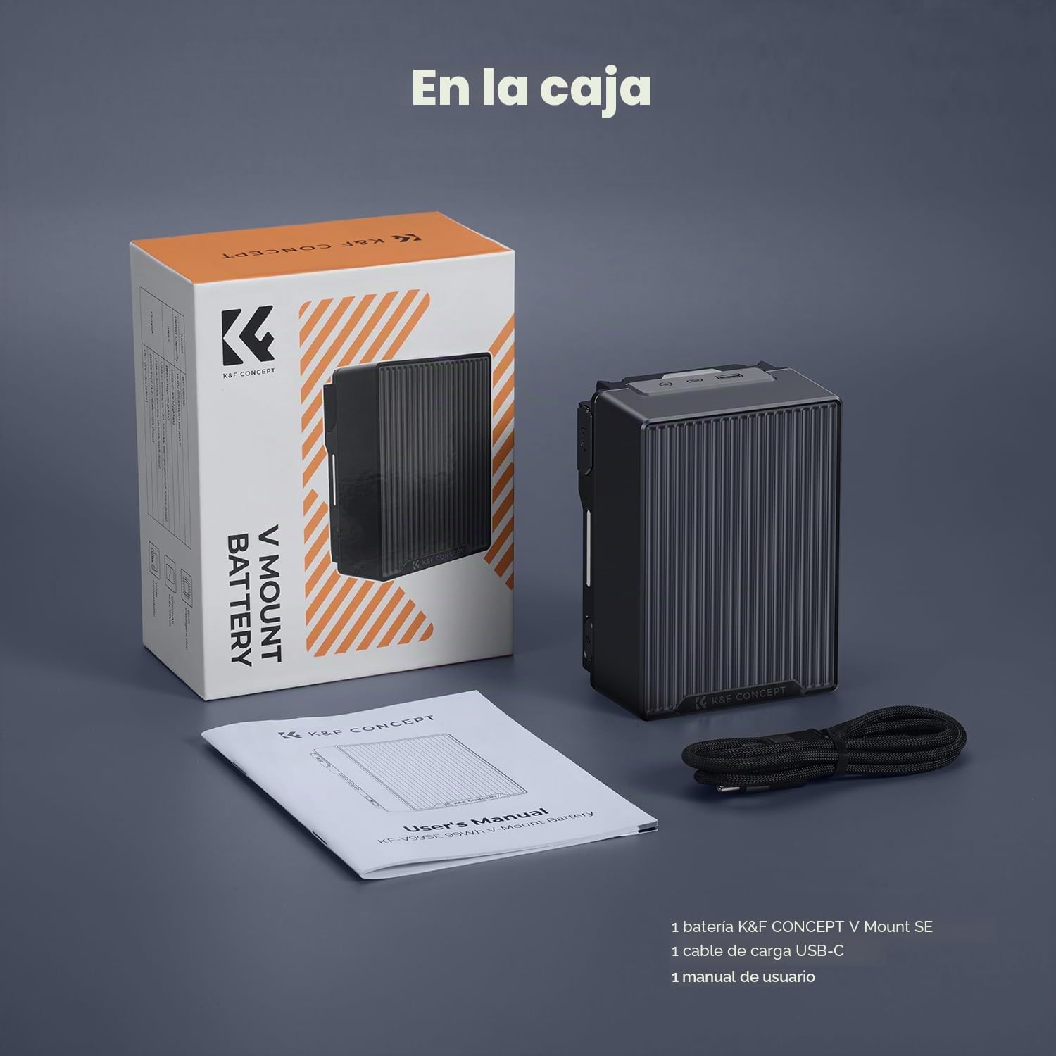 K&F CONCEPT Batería V Mount 99Wh PD 100W Dual D-Tap LED | Mini V-Lock, Carga Rápida USB-C, 6700mAh, Dual D-Tap/A/USB-C/DC, para Cámaras, Monitores, Luces Video, Negro, KF-V99 SE