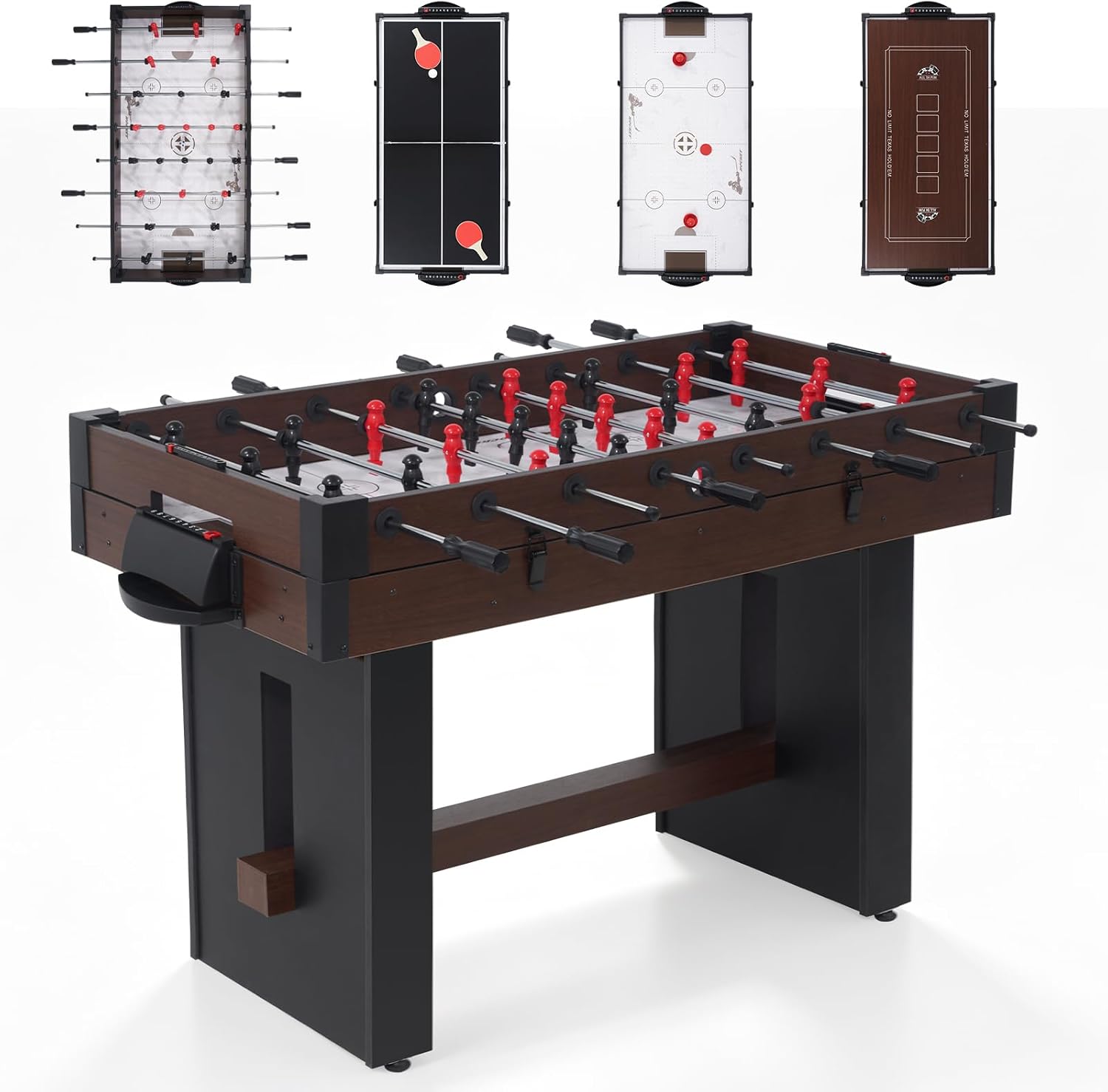 REAHOISY 54inch 4-in-1 Multi Game Table for Adults, Combo Games Table Set | Combination Game Table with Air Hockey, Table Tennis, Foosball, Poker Tabletop, Indoor Outdoor Arcade Sports Table for Kids product listing