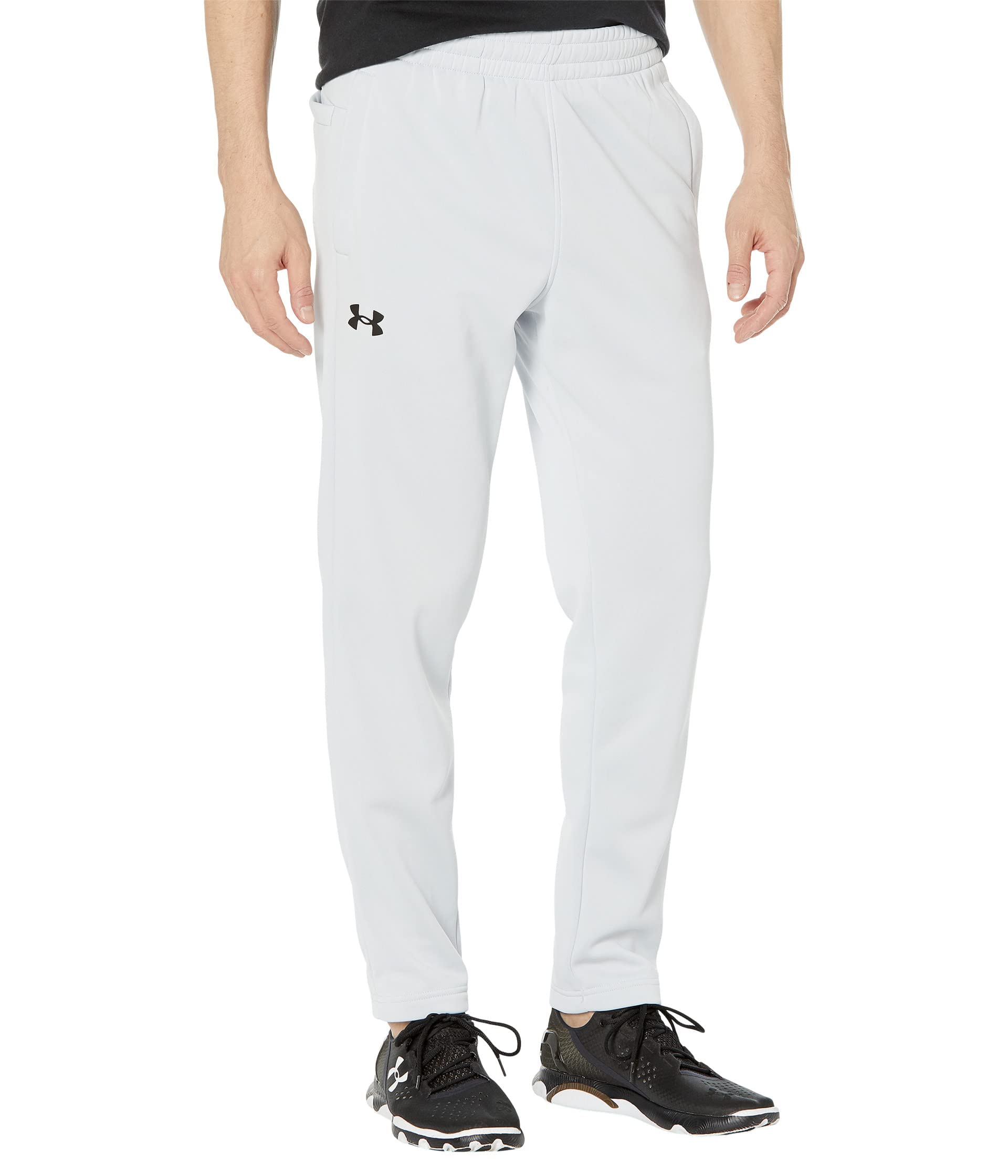 Under Armour Men's Armourfleece Straight Leg Pant, (014) Halo Gray / / Black, Medium