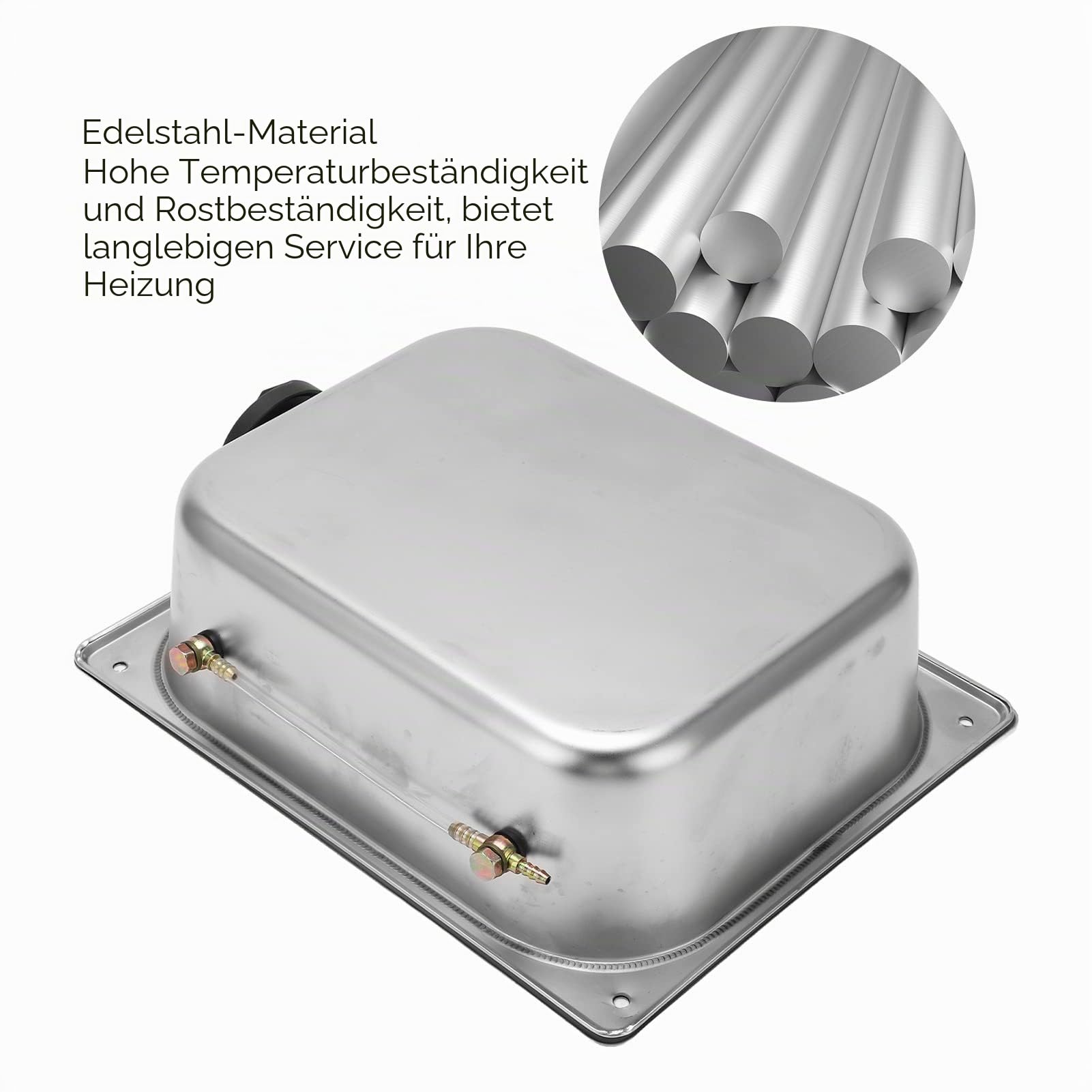Topiky 7-Liter-Edelstahl-Benzin-Kraftstofftank für Standheizungsmotoren, Universell für Webasto und Eberspächer, Silber