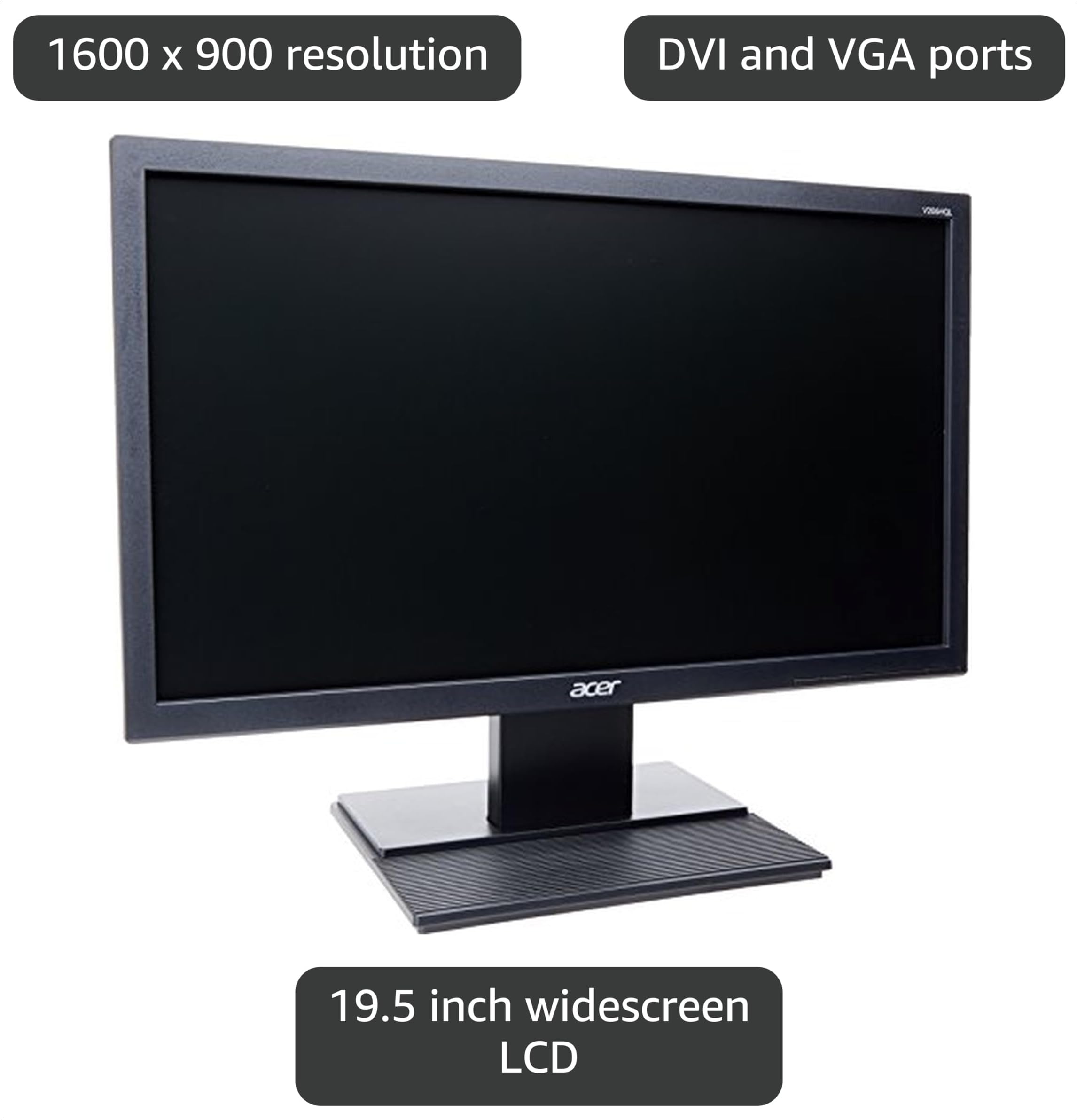 Amazon.com: Acer V206HQ UM.IV6AA.A01 20-Inch Screen LED-lit
