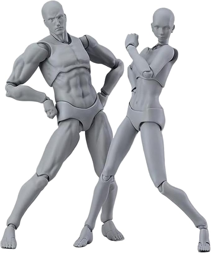 Sonhomay 2Pcs Maniquí Artístico Figura Articulada Masculina y Femenina miniatura 5