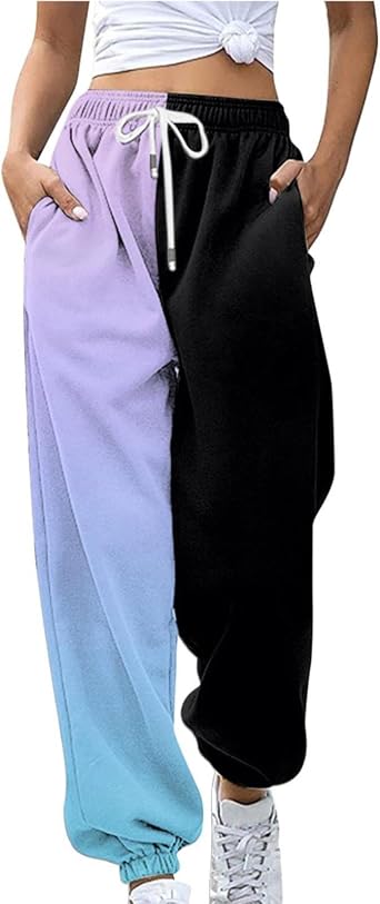 Womens Cinch Bottom Sweatpants High Waist Gym Joggers Plus Size 2024 Fall Pants Comfy Sweat Pants