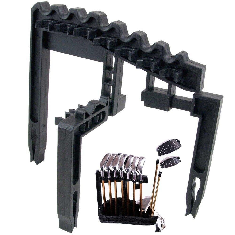 Support de Club de Golf 9 Fer en Fer Durable, Outil Universel pour 9 Clubs de Golf, Support de Rangement Debout pour Clubs de Golf, Accessoires de Golf.