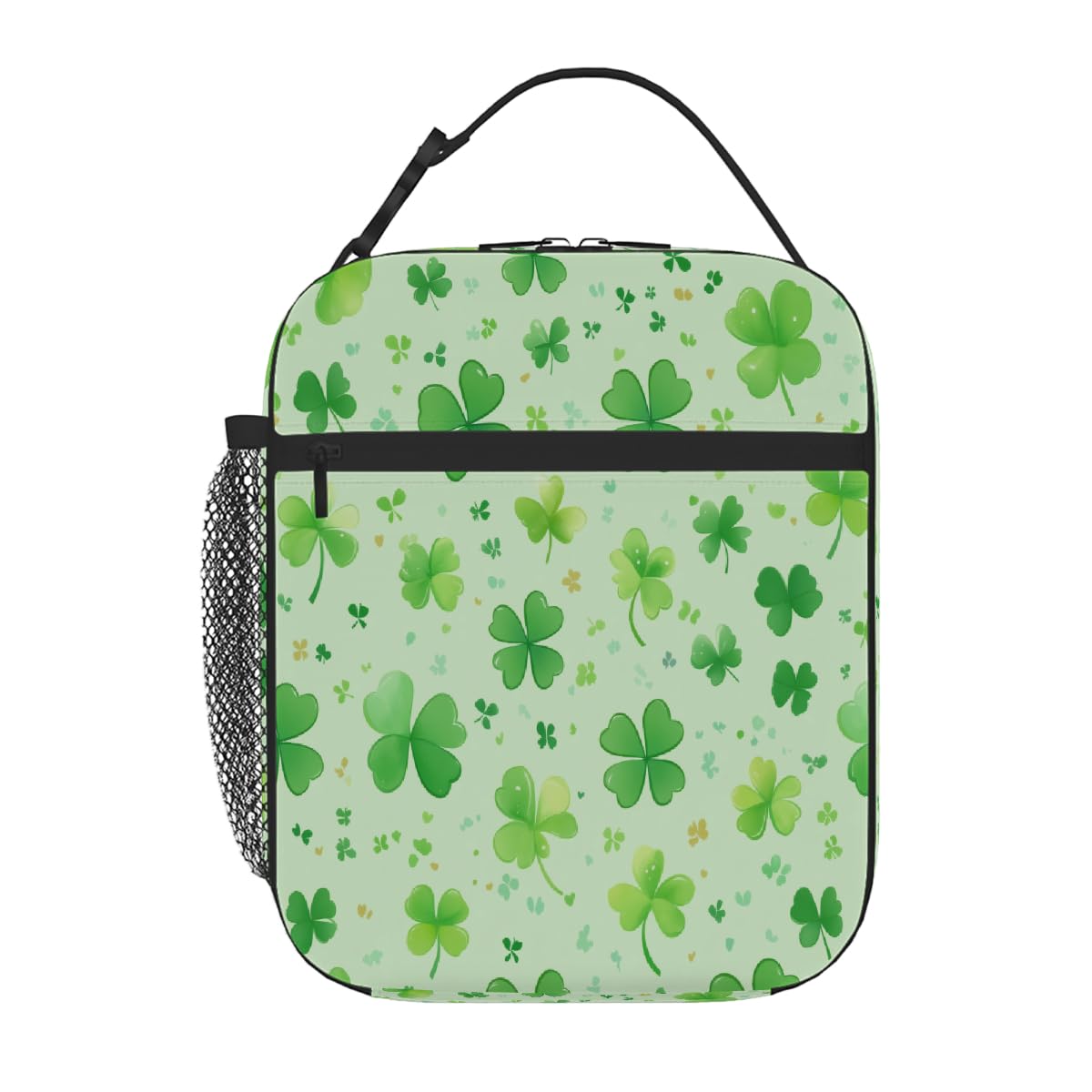 Lunch Bag for Women Men Light Green Shamrock Pattern Large Capacity Reusable Insulated Lunch Box Cooler Bag for Work Travel Picnic,Light Green Shamrock Pattern