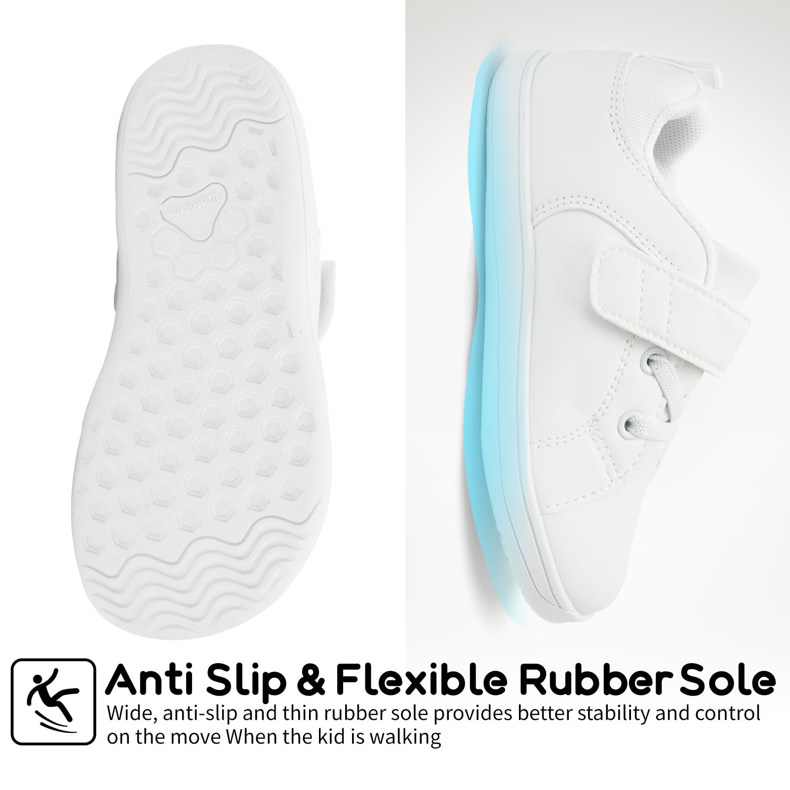 Calzado Descalzos Niños Niñas Amplia para Barefoot Exterior Interio Ligeros y Deporte Transpirables Zapatillas de Trail Minimalistas(Blanco, 26EU)