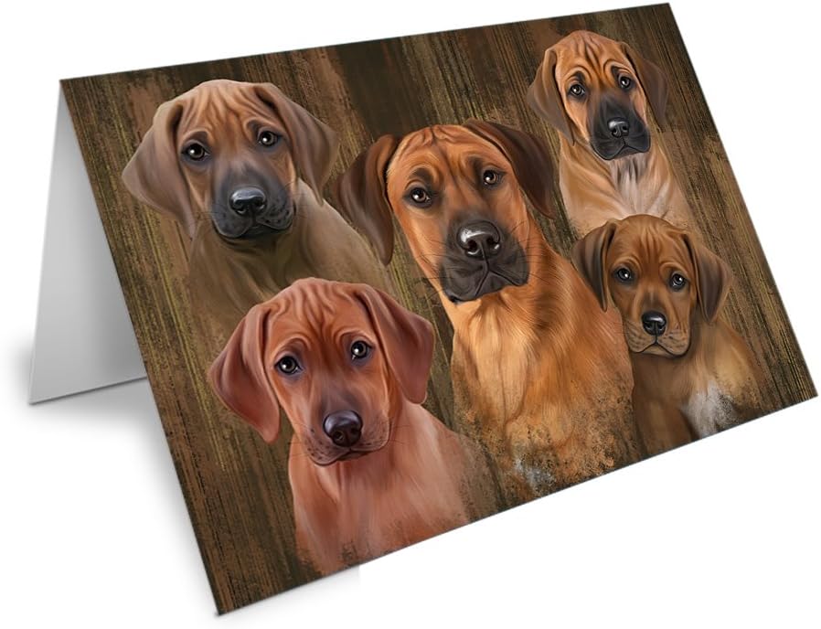 Amazon.com : Rustic 5 Rhodesian Ridgebacks Dog Special Holiday Greeting ...