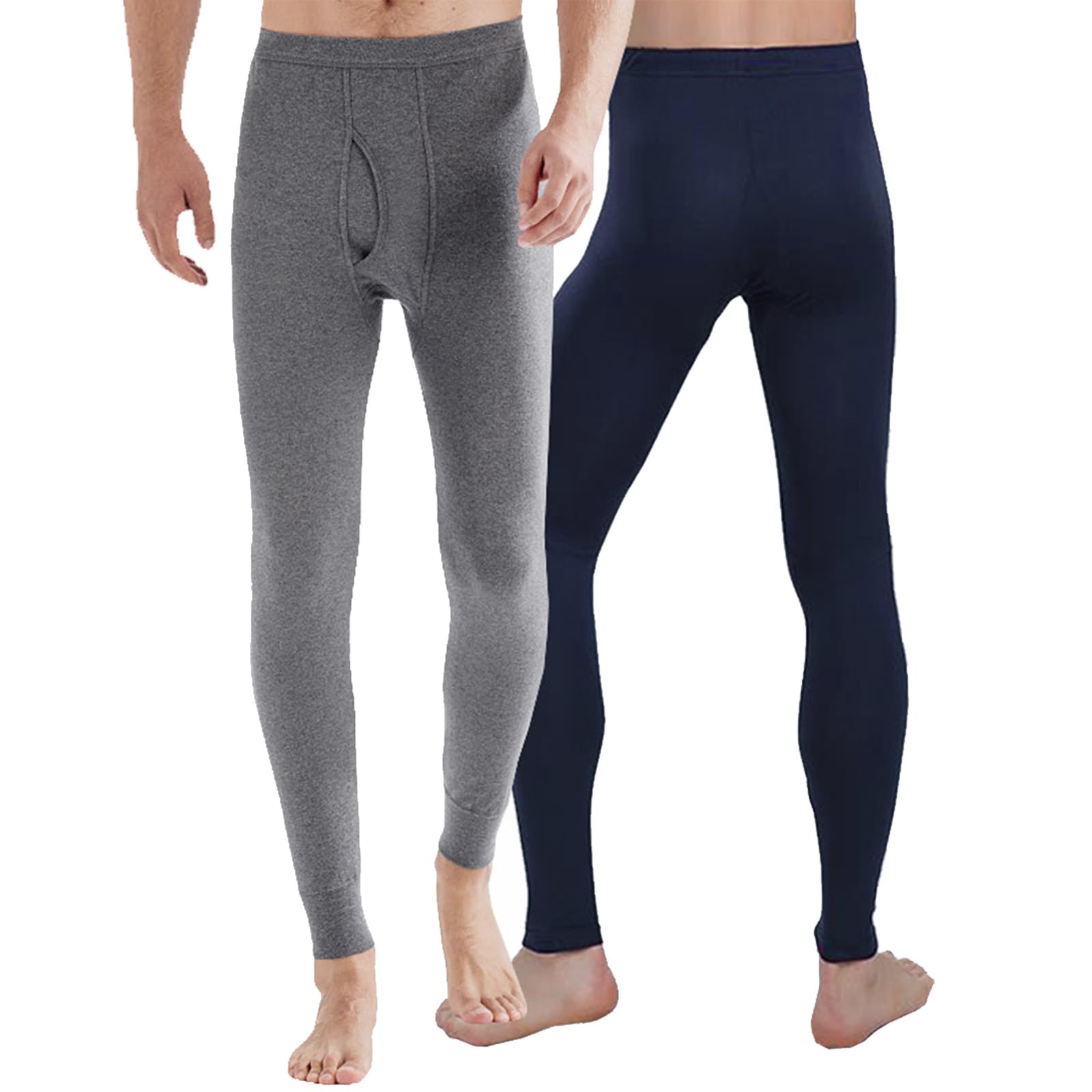 Uomo Elettrico Riscaldato Pantaloni Morbido Pile Foderato Lungo Johns, Doppio Lato Reversibile Leggings Intimo Termico Inferiore