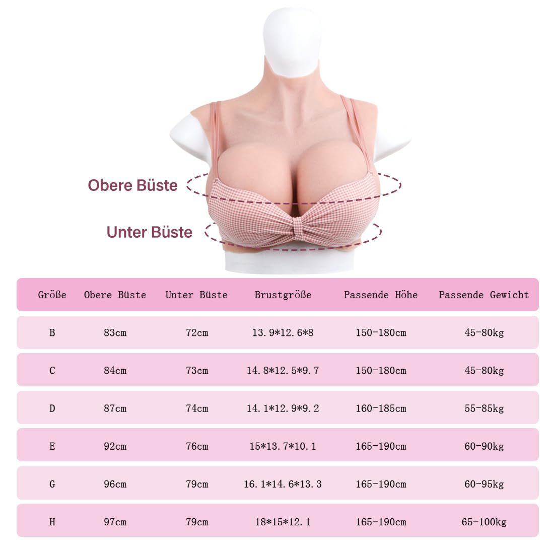 Seni in silicone per crossdresser, finto pettorale con coppa di fiore, forma del seno per crossdresser Drag Queen Cosplay