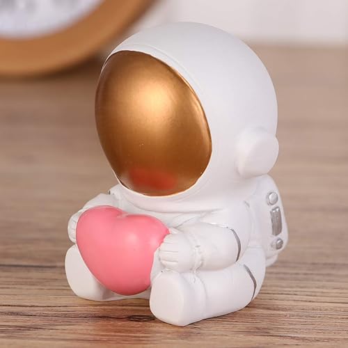 Miniatura 8 de Figura de astronauta de resina para decoración de tartas de juguete, decoración de escritorio de astronauta, adornos de fiesta de astronauta