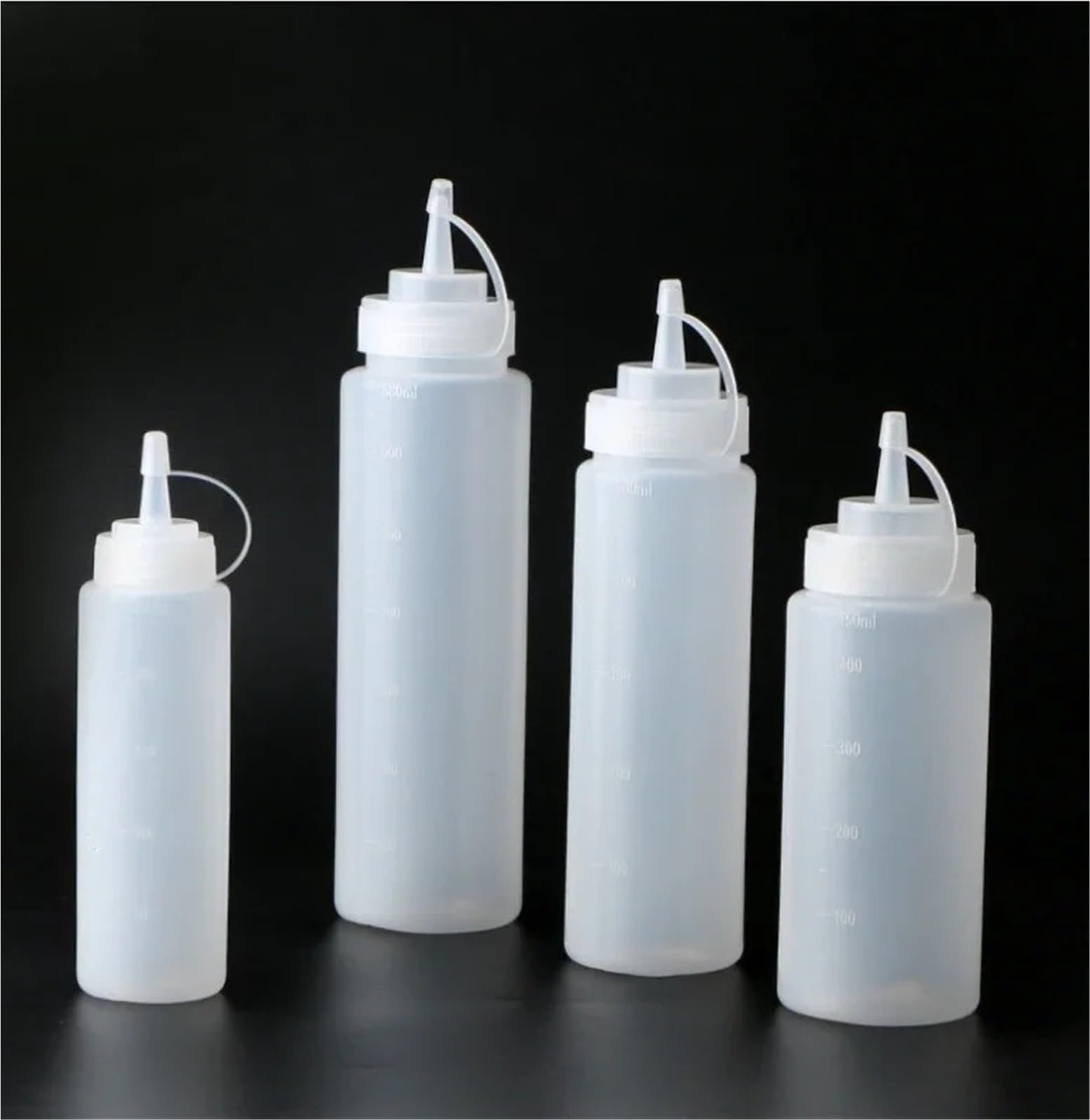 10 Stück große Squeeze-Gewürzflaschen mit Düsen for Ketchup, BBQ-Saucen, Olivenöl-Flaschenspender, Saucen-Küchenhelfer für Gewürze(680ml)