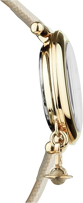 Vivienne Westwood Orb Pop Womens Quartz Watch with Champagne Dial and Beige Leather Strap VV006GDCM