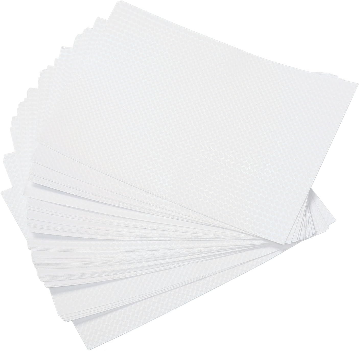 Pilipane 50 Sheets A4 Holographic Cold Laminate Sheet Cuttable DIY Self Adhesive Laminating Film for Background (Lattice Film)