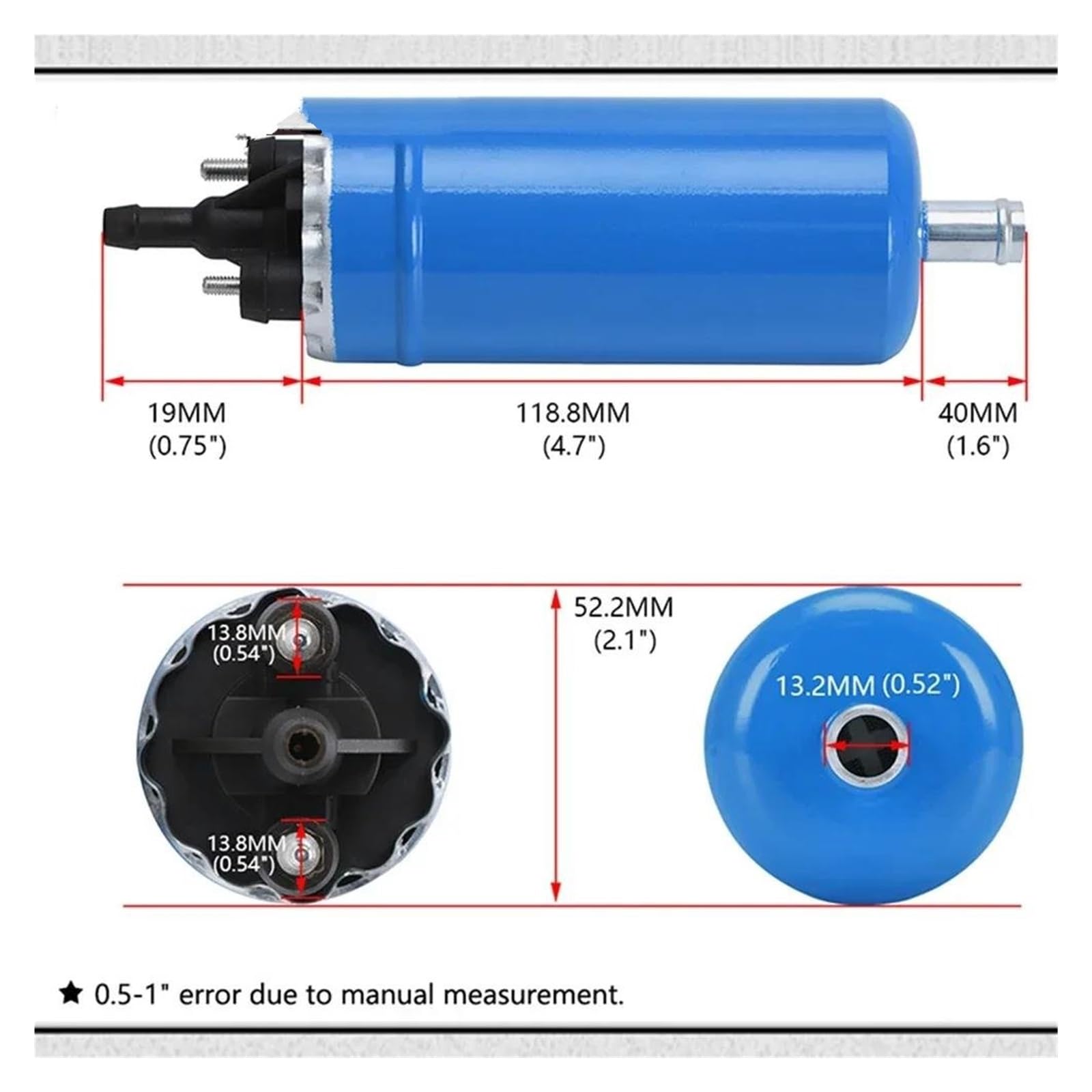 Conjunto Bomba Combustible Eléctrica 0580464038 0580254048 Conector Externo Eléctrico Universal Bomba Combustible Alta Presión