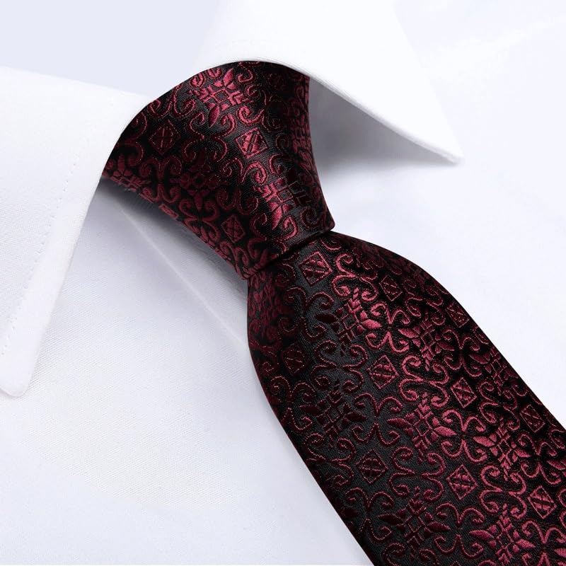Corbata de seda para hombre set de accesorios miniatura 4