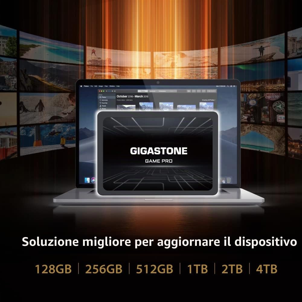 Gigastone SSD SATA III 128GB (5 Pack) 2,5" SSD interno 3D NAND Internal Solid State Drive Compatibile con Laptop e PC Desktop 2.5 Inch Velocit? di Lettura fino a 510MB/s SLC Cache Performance