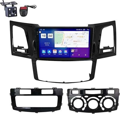Android 12 - Estéreo de coche para Toyota Fortuner 1 AN50 AN60 Hilux 2005-2015 99.5 pulgadas, pantalla de radio FM con Carplay AutoBT 5.1Dolby